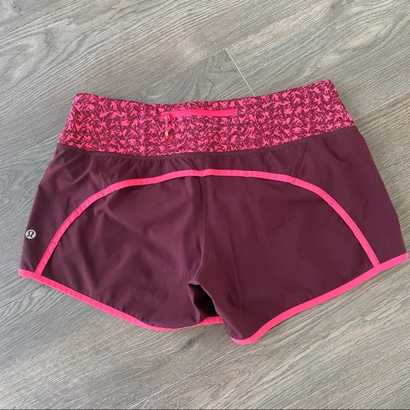 Lululemon Run Times Short Bordeaux Sz 6 - Picture 4 of 5